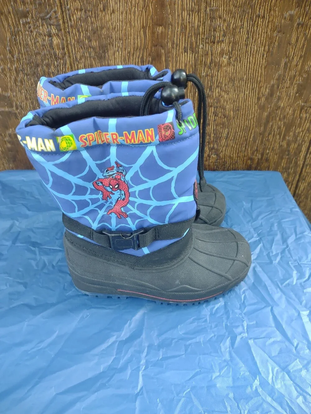 Marvel Spider-Man children's winter snow boots Size 1